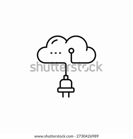 cloud plugin integration icon sign vector