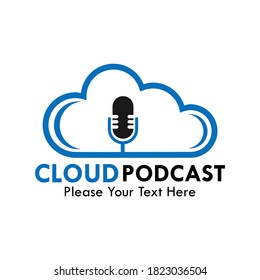 Cloud-Podcast-Logo-Vorlage Illustration