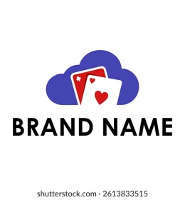 Cloud Poker logo vector template, Creative Poker logo design concepts