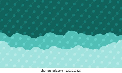 Cloud Polka Dot Background. Vector Illustration.