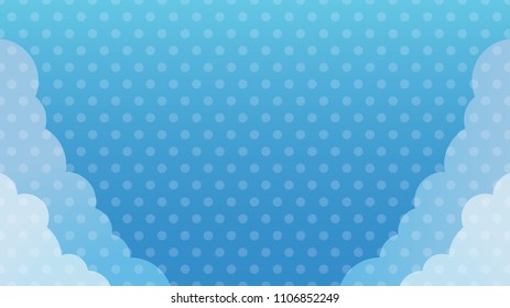 Cloud Polka Dot Background. Vector Illustration.