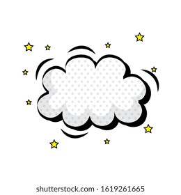 cloud pop art style icon vector illustration design