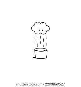 ilustración vectorial de garabatos en la nube