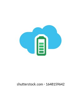 Cloud power logo template vector icon design