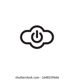 Cloud power logo template vector icon design