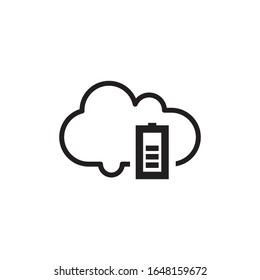 Cloud power logo template vector icon design