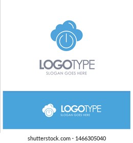 Cloud, Power, Network, Off Blue Logo vector. Vector Icon Template background
