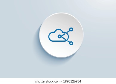 Cloud Powered Development icon vector design