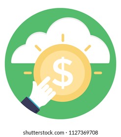 Cloud and ppc icon symbolizing online ppc services