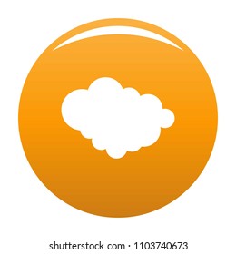 Cloud of precipitation icon. Simple illustration of cloud of precipitation vector icon for any design orange