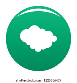 Cloud of precipitation icon. Simple illustration of cloud of precipitation vector icon for any design green