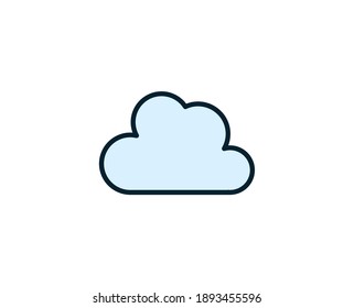 Icono de línea premium de nube. Pictograma sencillo de alta calidad. Iconos modernos de estilo de contorno. Ilustración vectorial de trazo sobre un fondo blanco. 