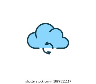 Cloud premium line icon. Simple high quality pictogram. Modern outline style icons. Stroke vector illustration on a white background. 