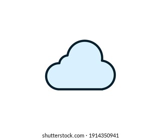 Icono de línea premium de nube. Pictograma sencillo de alta calidad. Iconos modernos de estilo de contorno. Ilustración vectorial de trazo sobre un fondo blanco. 