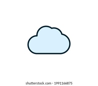 Cloud premium line icon. Simple high quality pictogram. Modern outline style icons. Stroke vector illustration on a white background. 