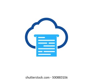 Cloud Print Logo Design Template