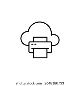 Cloud Printing Symbolizing Remote Document Creation And Sharing
