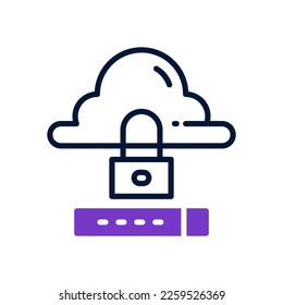 cloud privacy icon for your website, mobile, presentation, and logo design.