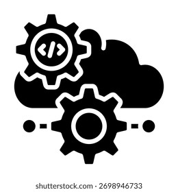 Cloud Programming Icon Element For Design And Vector