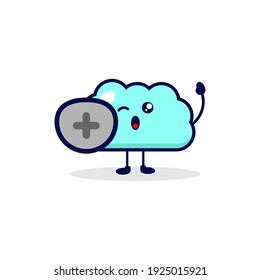 Cloud protect cute character illustration