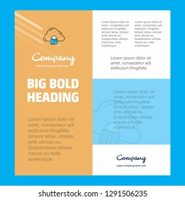 Cloud protected Business Company Poster Template. with place for text and images. vector background