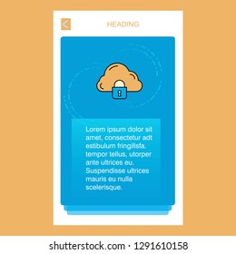 Cloud protected mobile vertical banner design design. Vector