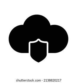 Cloud Protection Iconl.Cloud Símbolo.Simple ilustración plana vectorial para el diseño de su sitio web, logotipo, aplicación, interfaz de usuario.