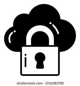 Protección en la nube e iconos de vectores de seguridad configuran la tecnología de datos empresariales de la red de computadoras cibernéticas