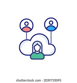 Cloud Provider icon in vector. Logotype