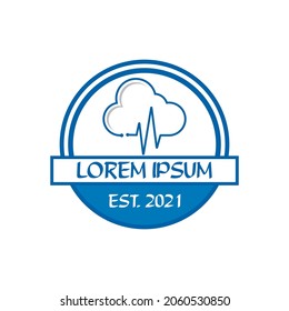 cloud pulse logo , medical logo