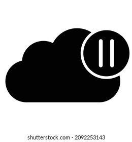 Cloud push Isolated Vector icon which can easily modify or edit


