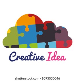 cloud with puzzle pieces creative ideas