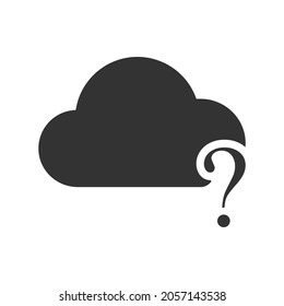 cloud query icon design vector