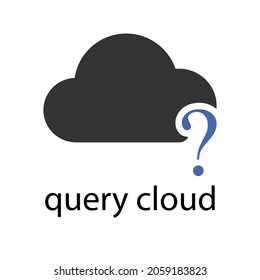 cloud query icon design vector