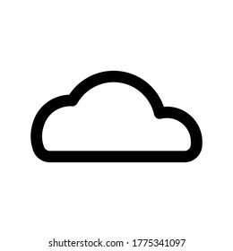 Cloud queue icon vector isolated on white background.