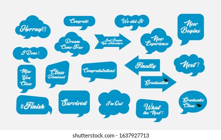 cloud with quote for graduations party class. accesories or prop for graduate party