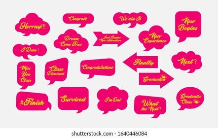 cloud with quote for graduations party class. accesories or prop for graduate party