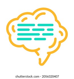 cloud quote speech color icon vector. cloud quote speech sign. isolated symbol illustration