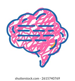 cloud quote speech doodle icon sketch vector. cloud quote speech sign. isolated symbol illustration