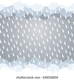 cloud rain background gray vector