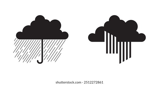 Cloud. Rain. Bad weather. Illustration