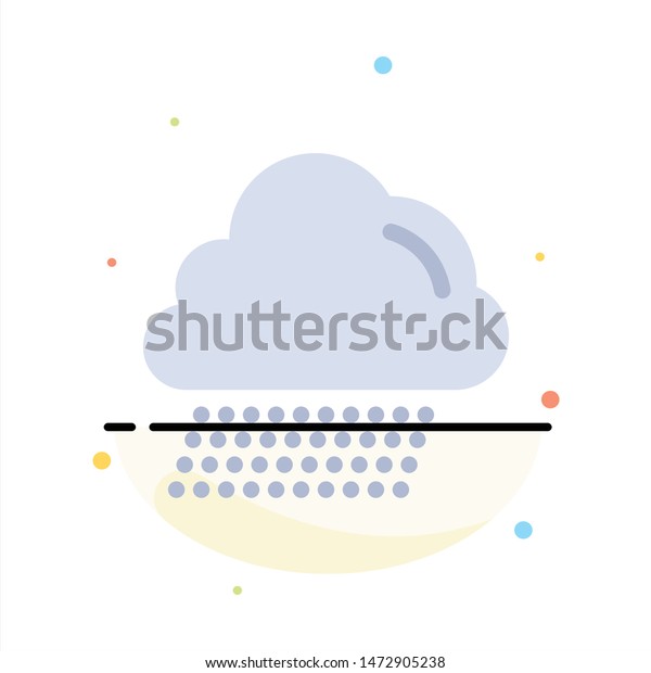 Cloud,\
Rain, Canada Abstract Flat Color Icon\
Template
