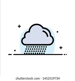 Cloud, Rain, Canada  Business Flat Line Filled Icon Vector Banner Template