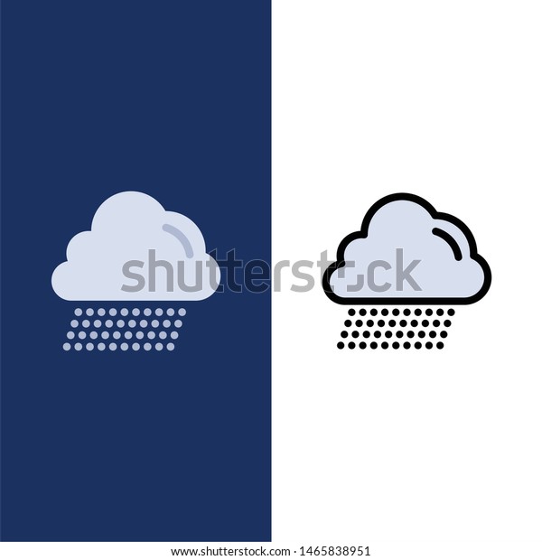 Cloud, Rain,\
Canada  Icons. Flat and Line Filled Icon Set Vector Blue\
Background. Vector Icon Template\
background