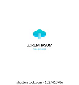 Cloud Rain Creative Vector Logo Design