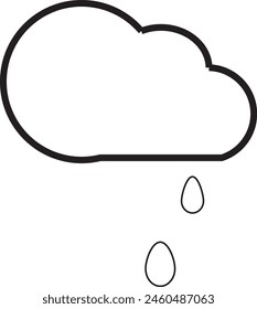Cloud rain design art illustration