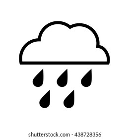 cloud and rain design. isolated weather icon. vector graphic