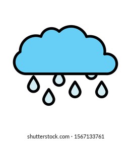 Cloud and rain design, Weather sky nature climate cloudy season and meteorology theme Vector illustration