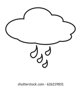 cloud rain drop icon