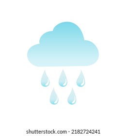Cloud-Regen-Symbol-Design für Website, Logo, Symbol. Vektorgrafik, Illustrator.